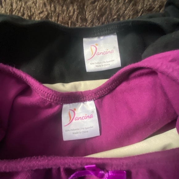 Purple and Black Dance / Ballet Costumes with Tulle Skirts - Picture 3 of 3